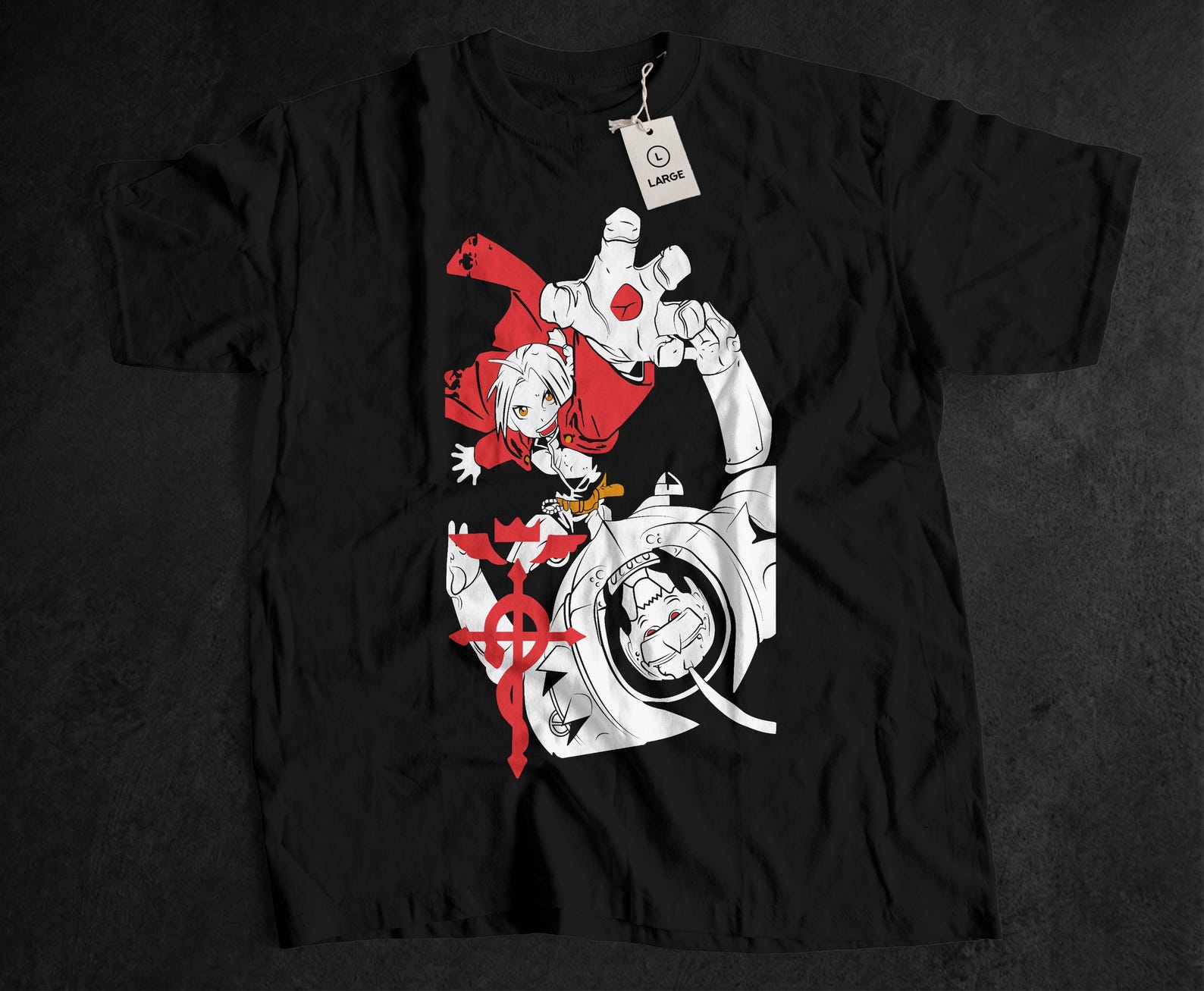 Unisex Anime T-Shirt, Alchemy Symbol, Otaku Clothing, Japanese Aesthetic, Action Fan 100