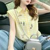 ZANZEA Women Casual Turn Down Collar Loose Short Sleeve Print Blouse