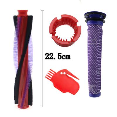 Rodillo de Cerdas de Nailon y Cepillo de Repuesto para Filtro para Dyson V6 Cepillo DC59 DC62 SV073 SV03 963830-01 Barra de Cepillo Motorizado para Suelo
