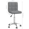 VidaXL Chaise pivotante de salle à manger Gris clair, Tissu