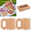 20 Pieces Brown Paper Cupcake Boxes with Clear Window for Desserts Candy and Gifts Ideal for Parties and Event