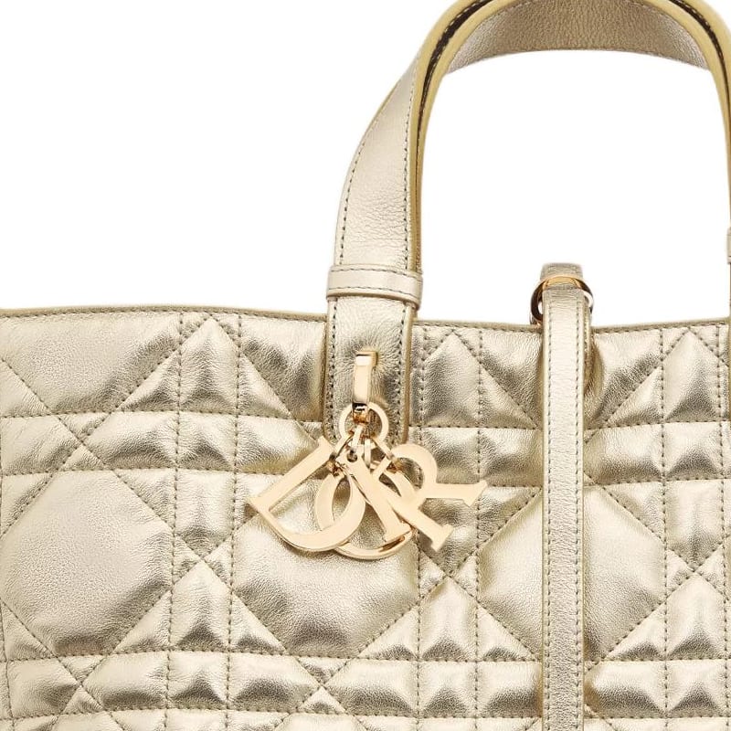 DIOR Toujours Calfskin Native Bag, One Shoulder Handbag Medium Women's Gold M2821ONRU-M25J