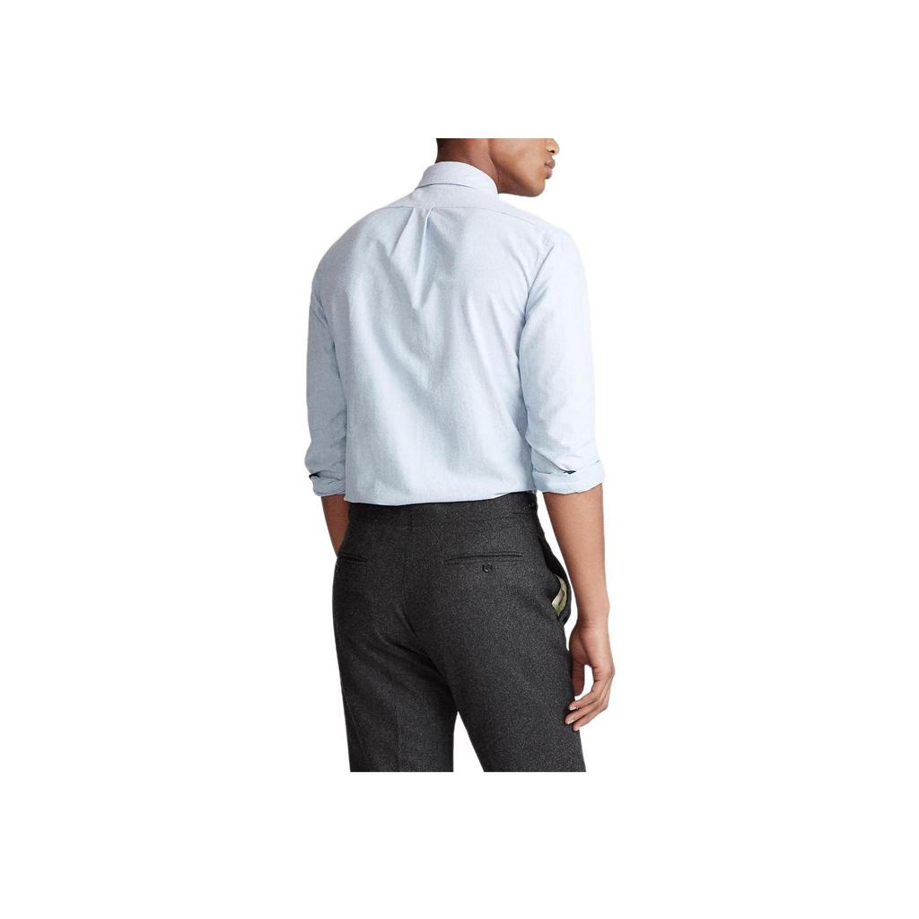 Polo Ralph Lauren Pony Embroidered Single-Breasted Long Sleeve Shirt Men shirts Blue MNPOWOV16820053-400