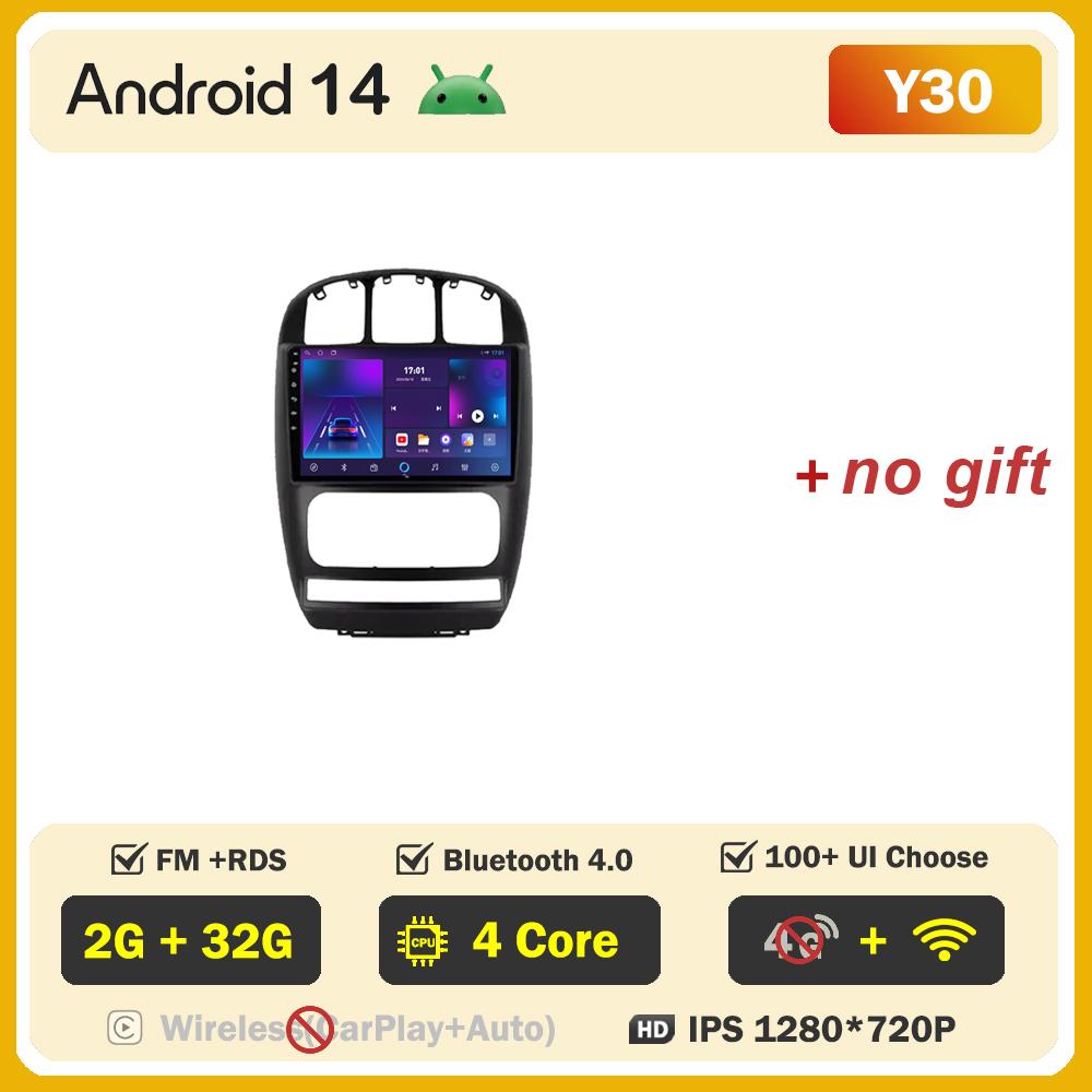 

For Dodge Caravan 4 For Chrysler Voyager RG RS Town & Country RS 2000 Android 14 Car Radio Touch Screen Automotive Multimedia