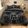 Clube Atletico Mineiro Logo Pattern Bedding Set Quilt Cover Pillowcase Home Decor Gift (1 * duvet cover + 2 * pillowcase, without core)
