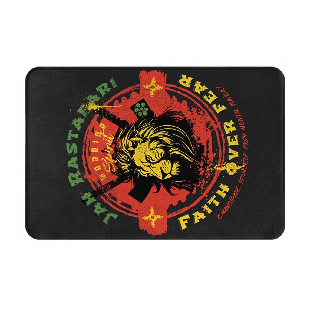 Leeuw van Juda Rasta Jamaicaans Reggae Antislip Deurmat Vloermat Duurzaam Tapijt Vloerkleed voor Keuken Entree Huis Balkon Voetmat Mat