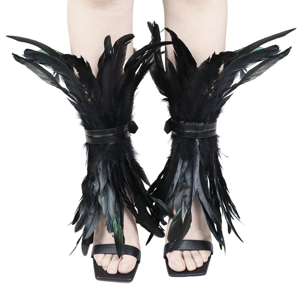 Adjustable Feather Ankle Cuff for Halloween Costume Parties Stage Performances Cosplay Event and Themed Celebrations