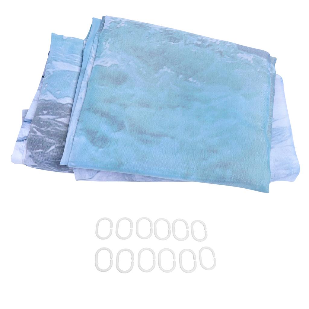 Tenda da Doccia con 12 Ganci Tenda da Doccia Impermeabile Set per Accessori da Bagno