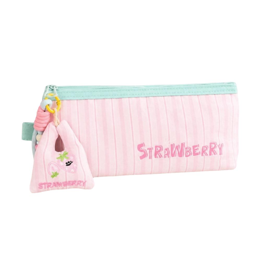 Cartoon Style Pen Bag Fruit Pattern Stationery Bag Cute Design Pencil Case Girl
