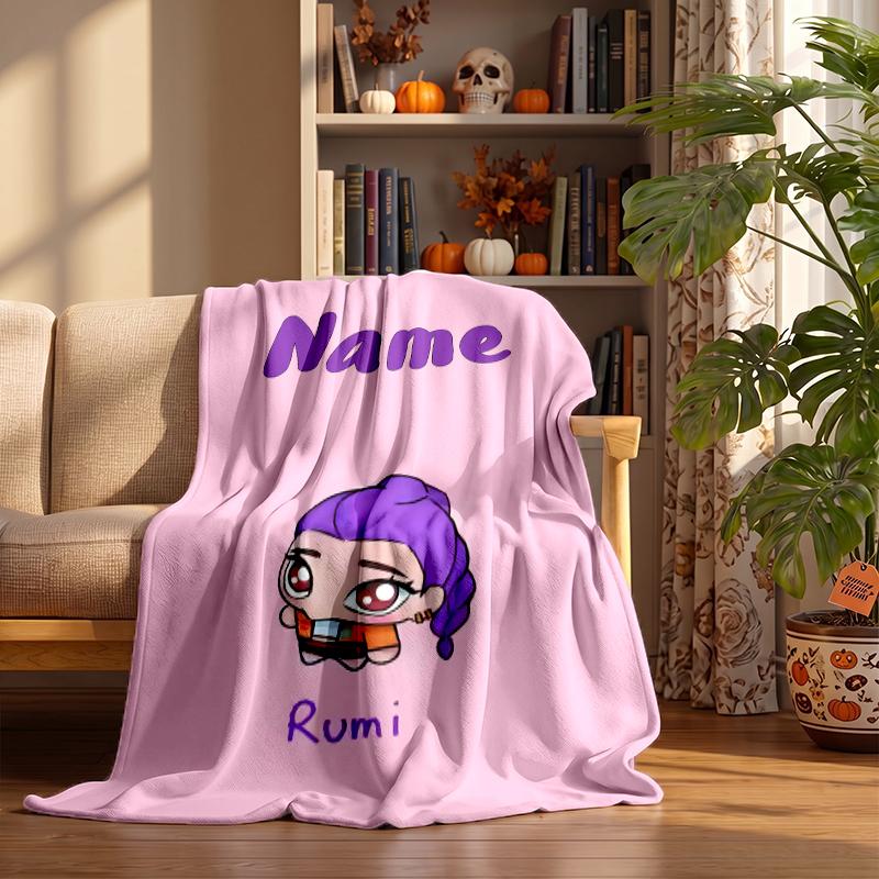 rumi Custom Flannel Blankets Soft Warm Cozy Throws for Home Decor Holiday Gifts