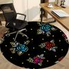 1pc Floral Pattern Chair Carpet for Office - Durable, Ideal for Chair Mats, Stylish & Functional Decorative Rug Yy260203048