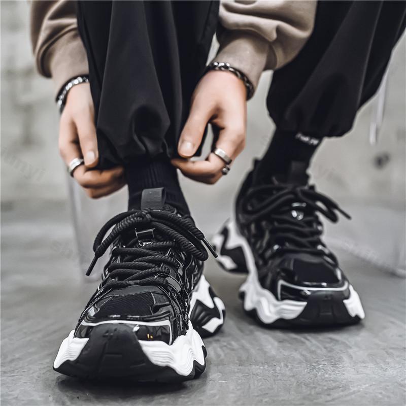 Fashion Men Breathable Mesh 2025 Summer New Collection Thick Soled Casual Shoes Versatile Comfortable Height Increasing Chunky sneakers