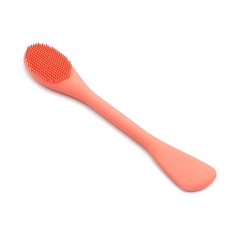 Silicone Dual-Ended Facial Cleansing & Mask Brush with Scraper