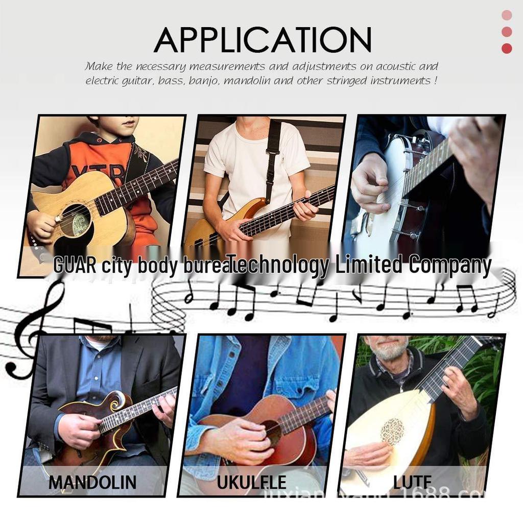Guitar Repair Kit: 11-in-1 Tool Set with Wrench, File, String Gauge & Cutter, Fret Polisher, and Accessories