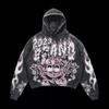 2026 Mens Oversized Hooded Sweatshirt With Digital Print Letter Design Casual Loose Fit Long Sleeve Pullover Fall