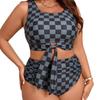 2026 Costumi da Bagno Bikini a Vita Alta Taglie Forti da Donna, Costumi da Bagno e Abbigliamento da Donna