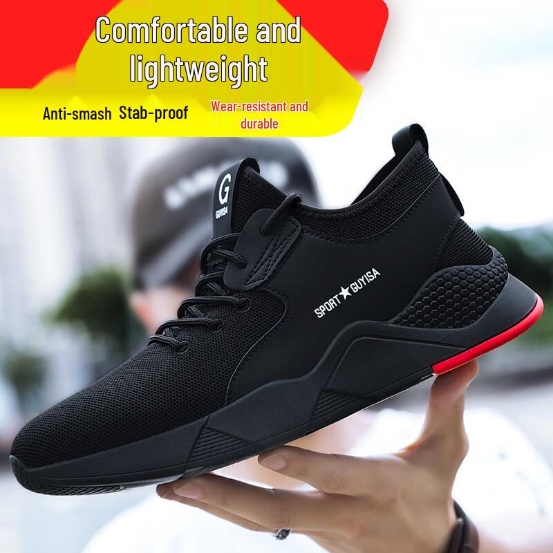 Junbu Men s Steel Toe Safety Work Shoes 37