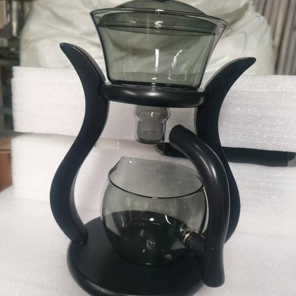 Lazy Kung Fu Tea Set: High Borosilicate Glass Automatic Tea and Water Separator with Magnetic Suction