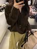 French Cashmere Lapel Knit Sweater - Women's Loose Fit, Autumn/Winter Thickened Base Layer