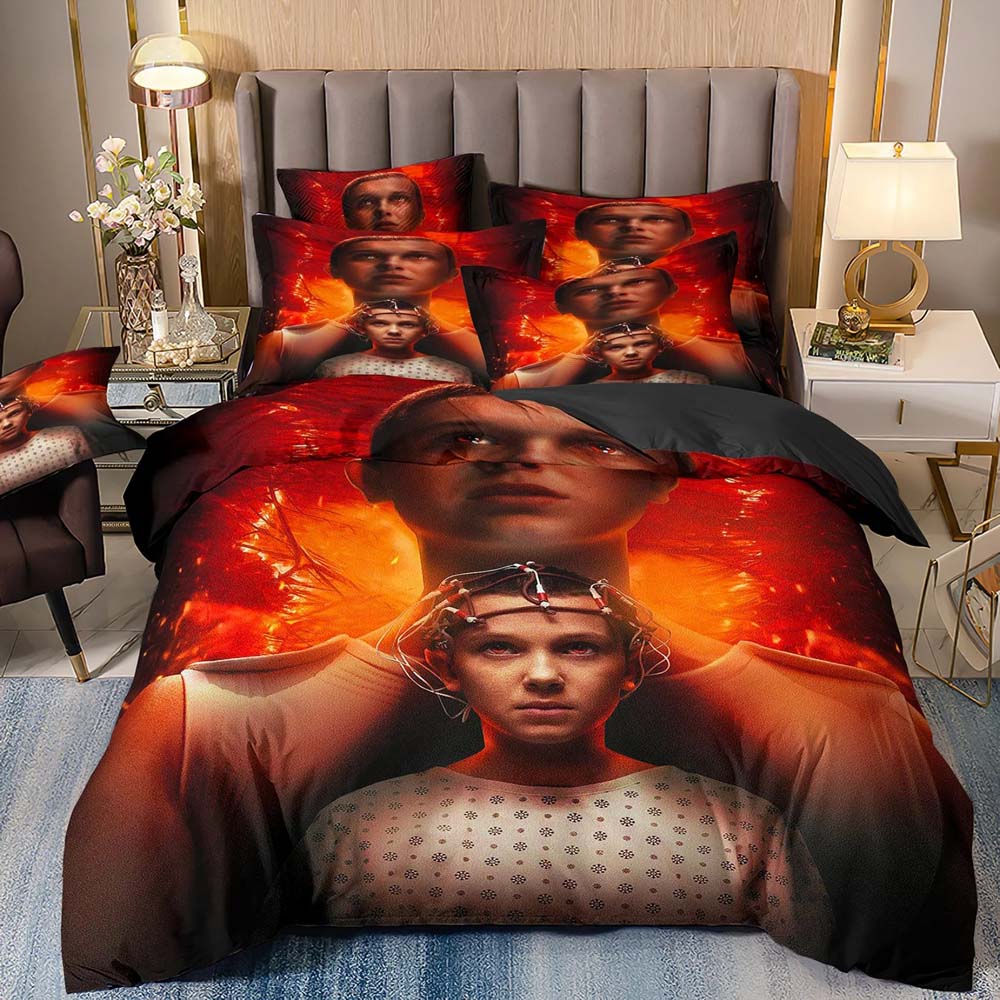 Hot Sale 3D S-Stranger Things Anime Bedding Set Baby Duvet Cover Sets Bedclothes Twin Single King Kids Adult Gift
