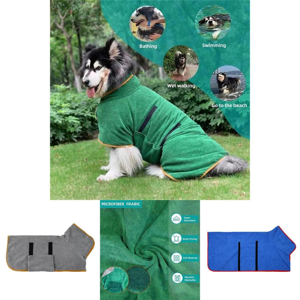 Soft Fiber Dog Bathrobe Ideal For Small And Large Dogs Wholesale Pet Towel