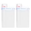2PCS Rice Storage Container 2.5L Plastic Rice Dispenser Bin with Pour Spout for Rice Beans Grains Small Dry Food