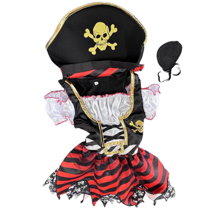Captain Jack Sparrow Pirate Costume for Kids - 3-Piece Halloween Cosplay Outfit