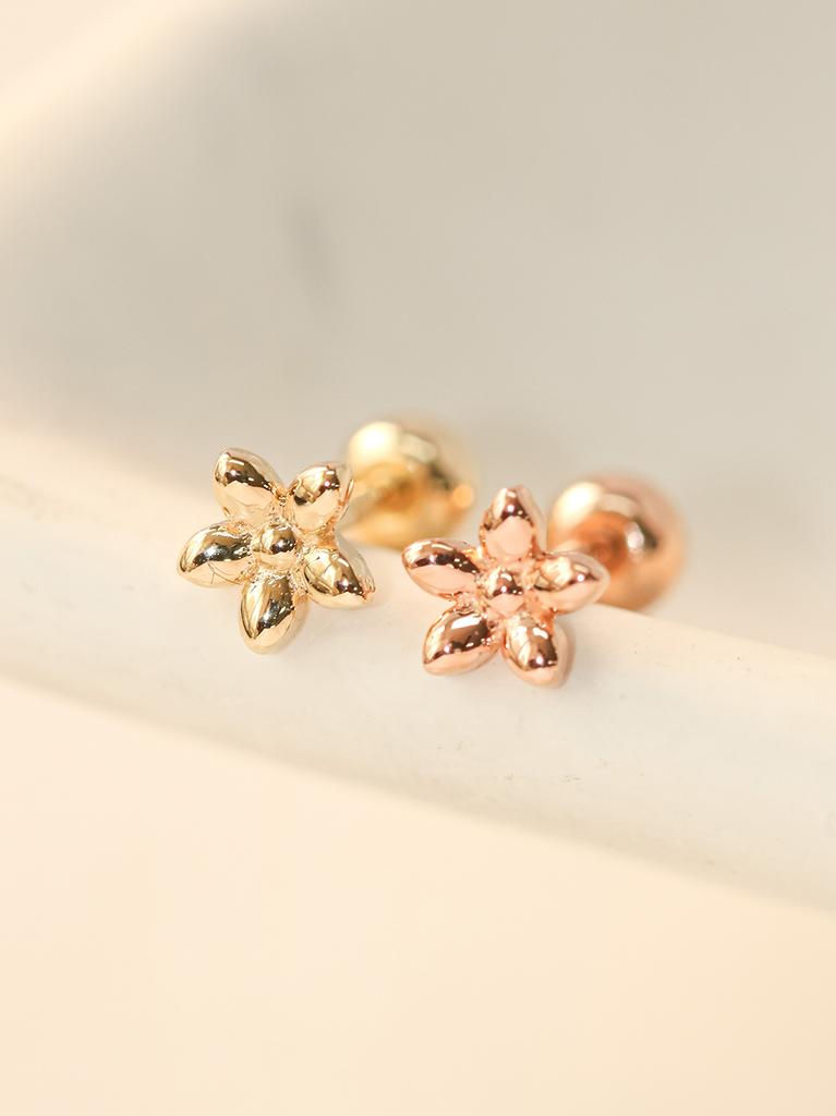 Minimalpiercing 14K Mini Me Wildflower Piercing Earrings