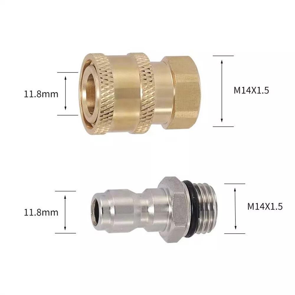 2Sets 1/4 Inch Quick Release Connect Fitting Pressure Washer Coupling Universal Adapter Durable For High Pressure Washer Hose