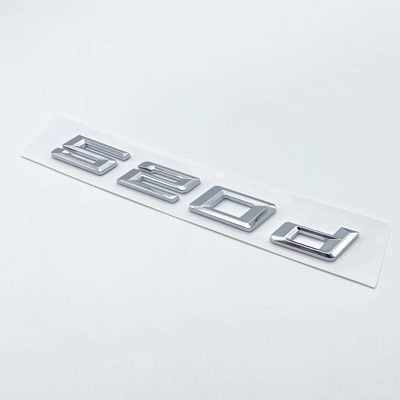 3D New Font Numbers Letters for BMW 5Series E39 E60 E61 F10 F1 520d 523d 525d 530d 535d 540d ABS Emblem G30 Car Trunk Sticker