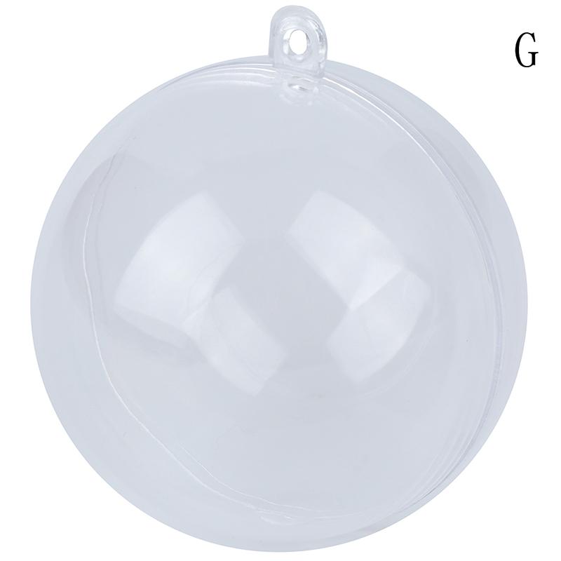 Plastová kulatá koule Christmas Clear Cetka Ornament Dárek Dárek Xmas Tree New