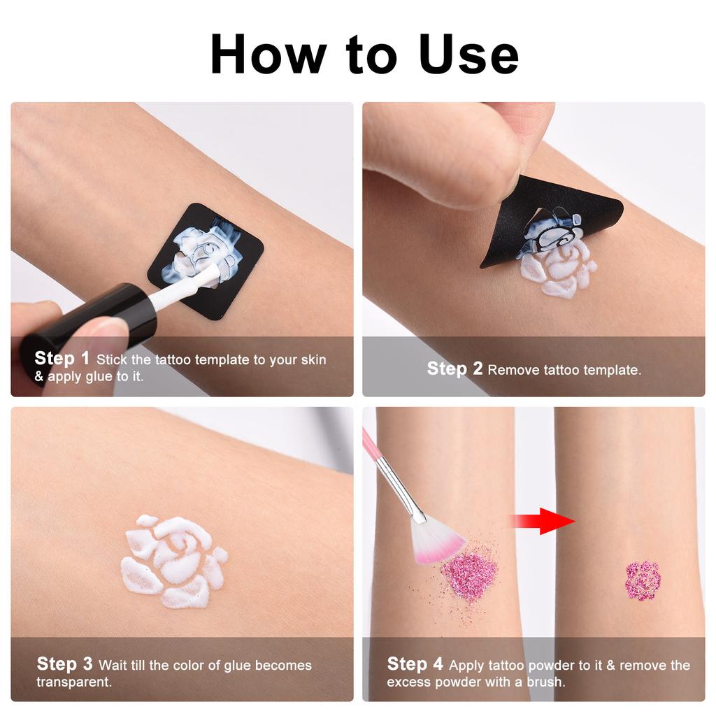 Glitter Powder Kit 24 Bottles Fine Glitter Powder Luminous Cosmetic Loose Glitter for Tattoo Body