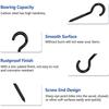 NINDEJIN 5-50pcs Screw Hooks Ceiling Cup Hook Black Zinc Plating Steel 1#-16# Screw Eyes for Hanging Lights Plant Hanger