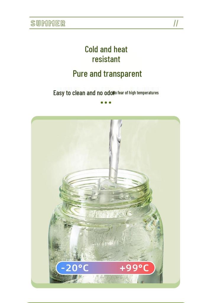 2026 Tritan Portable Green Bead Cup: High-Temp Resistant, Ideal for Milk & Coffee Shakes