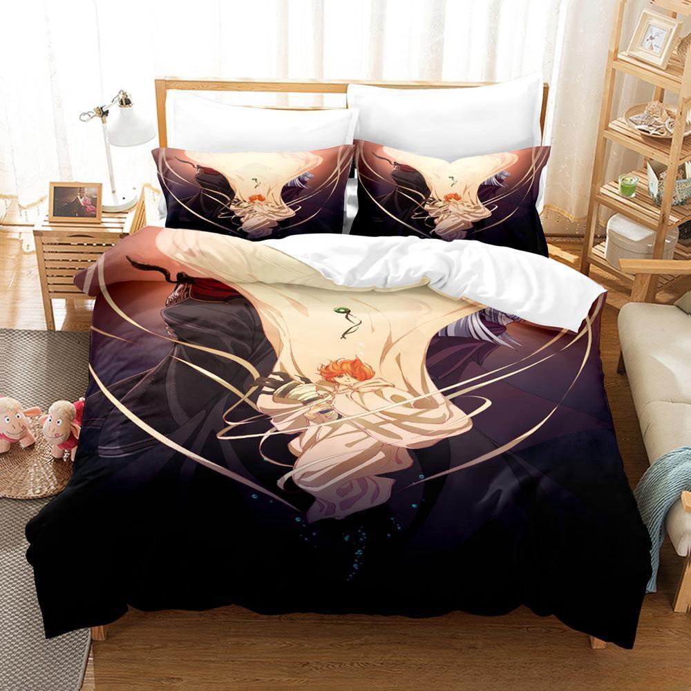 3D Print Anime The Ancient Magus' Bride Bedding Set Single Twin Full Queen King Size Bed Set Adult Kid Bedroom Duvet Cover Sets