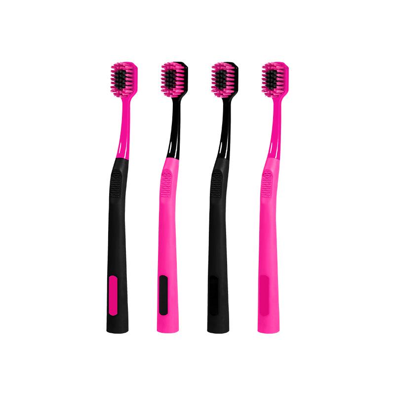 Dopamine Black Soft-Bristle Small-Head Toothbrush, Non-Slip Design, Ideal for Students & Couples [Gift Box]