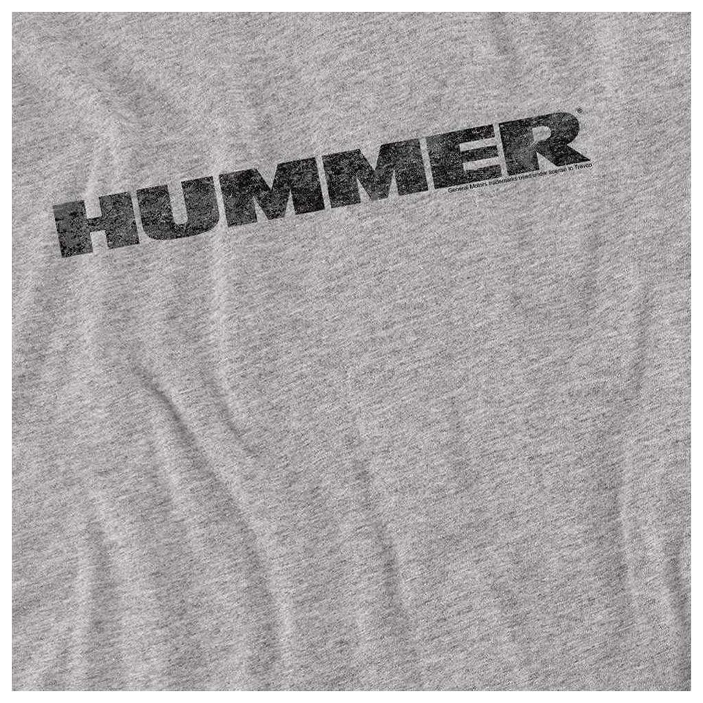 Hummer Men's Distressed Heather Logo Long-Sleeved T-Shirt