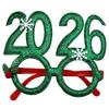 Numero 2026 Occhiali di Natale Festa di Natale Divertenti Oggetti di Scena per Photobooth Montatura Occhiali Regalo di Capodanno per Bambini Articoli per la Casa