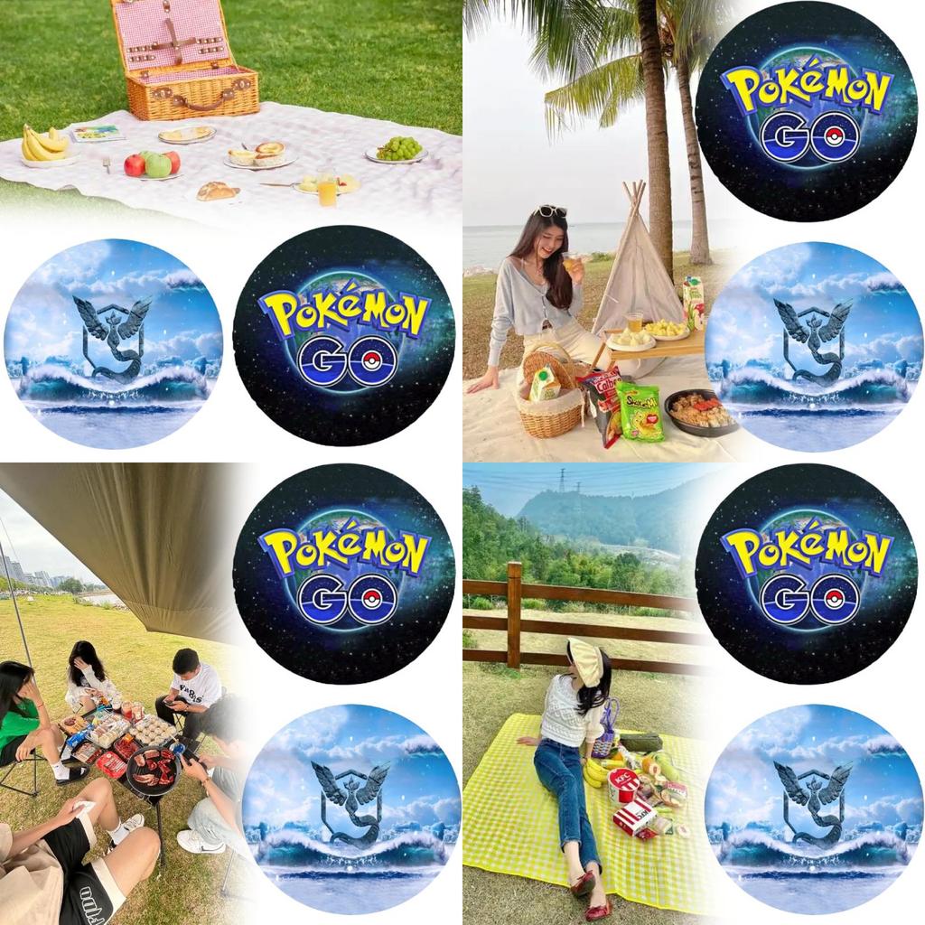 Pocket Monsters Picnic Blanket With Playful Print For Summer Outdoor Activities