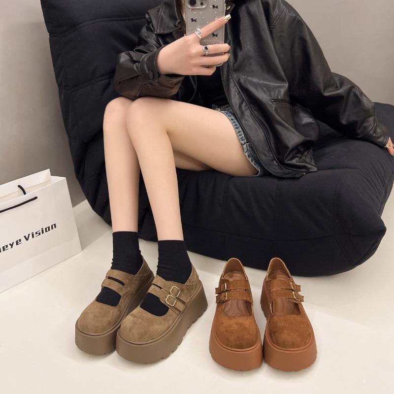 All-inclusive women's spring new versatile muffin casual shoes, small people pedal platform lazy shoes