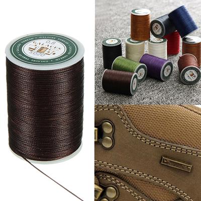 1 rouleau de cordon de couture 0.8mm 90m, fil ciré plat, cordon en Polyester pour couture artisanale, cuir 150D