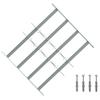 Window Security Grille with 4 Horizontal Bars 3 Pcs