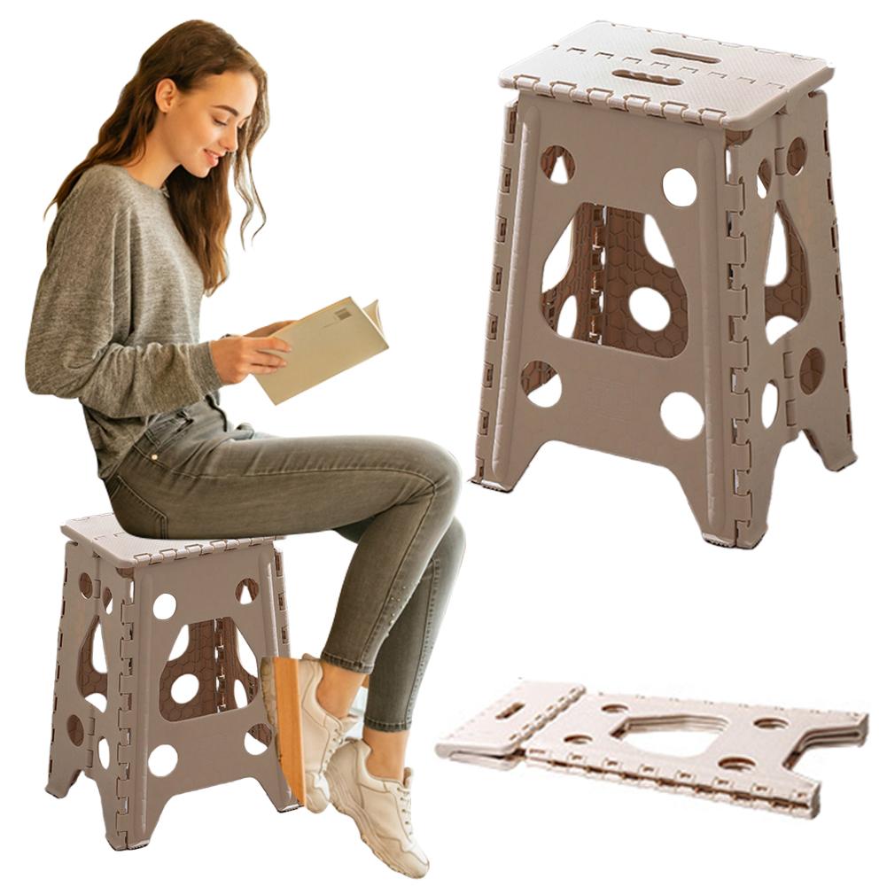 18 Inch Plastic Stools for Adults and Kids 400 LBS Capacity Collapsible Stool Heavy Duty Step Stool Collapsible Stepping Stool