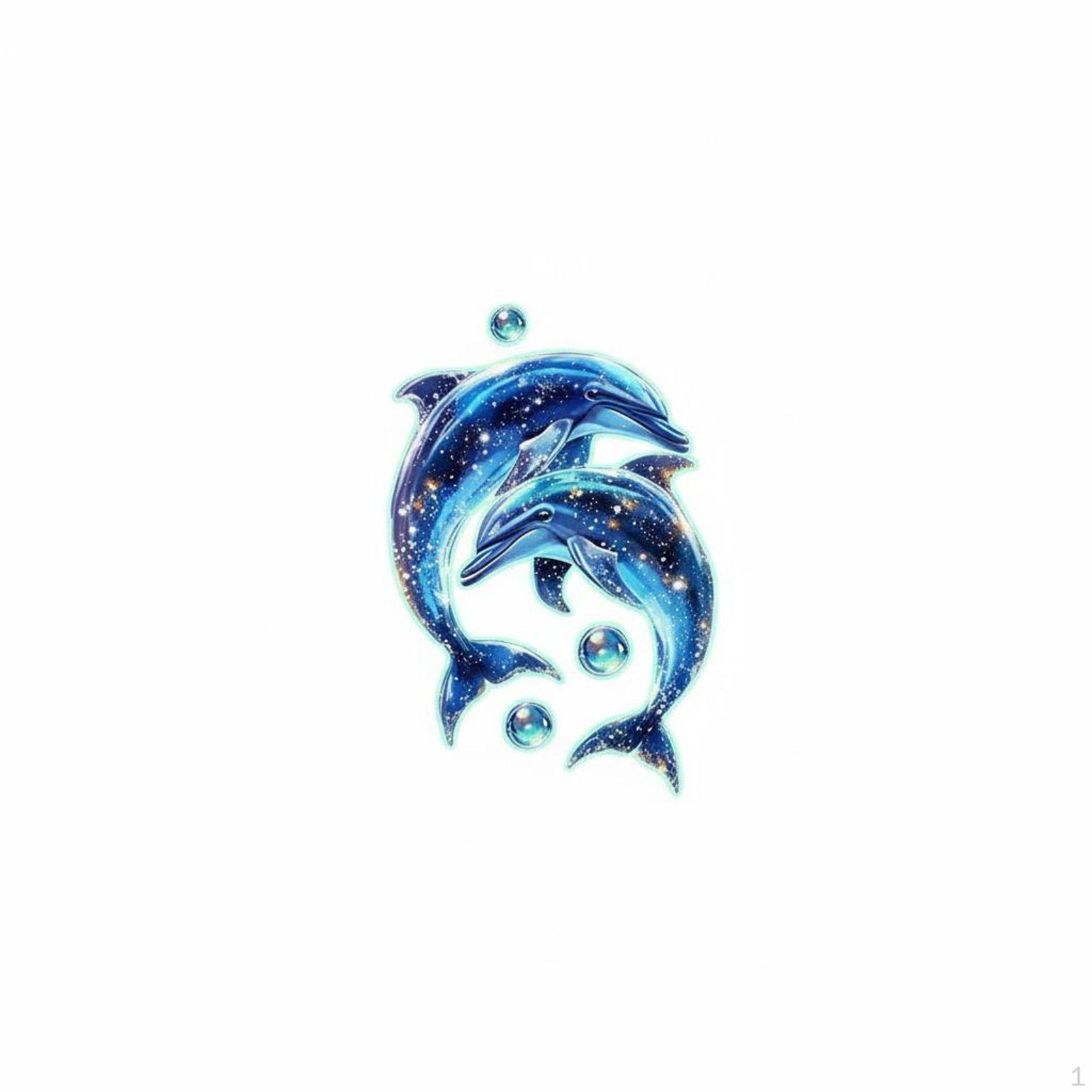 Dolphin Bubble Wall Sticker Self Luminous Removable Sea Animal Decal