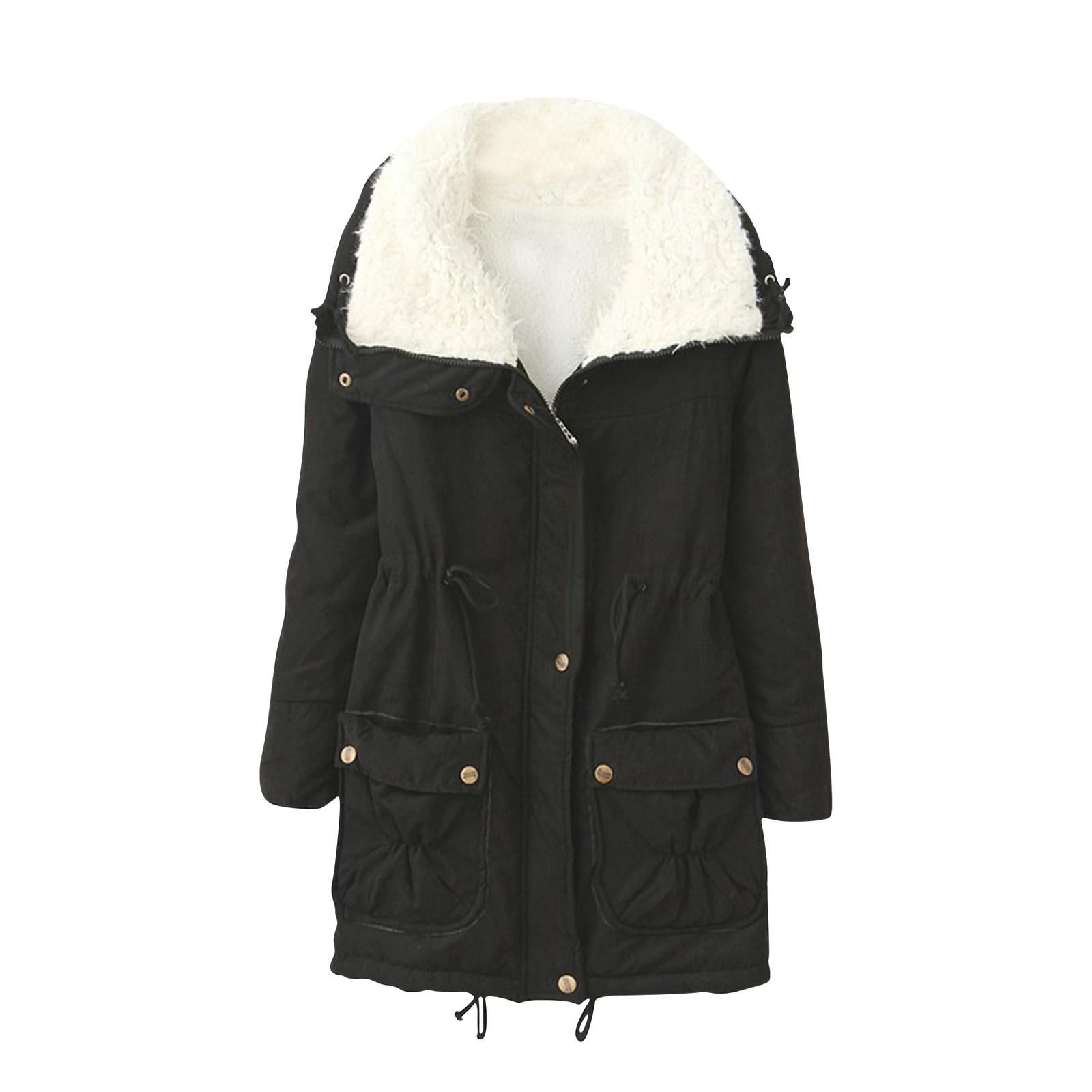 

Женская мода, однотонное осеннее и зимнее бархатное хлопковое пальто с завязками из баранины, куртка XXXL