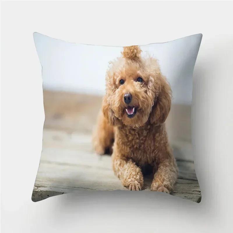 Cute Pug Bulldog Sofa Decorative Cushion Covers Pillowcase For Living Room Personalized Polyester Pillow Case 45*45 Home Decor