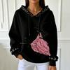 Women's Fashion 3/4 Sleeve High Neck Zip-Up Loose Fit Blouse Top for Everyday Wear