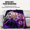 Premium Feel Gaming Controller Series Print Fleece Blanket for Adult Quality Soft Warm Universal Blanket for Travel Office Home