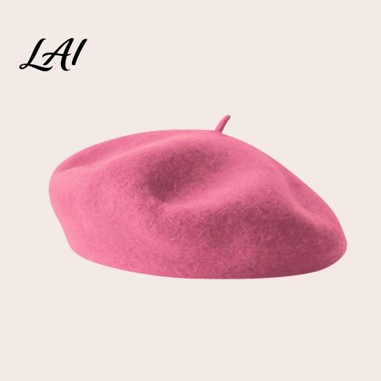 Casual Street Leisure Wear Women French Beret Hat Wool Blend Artist Retro Warm Gift for Her Painter Cap Solid Color Cozy Autumn Winter Elegant