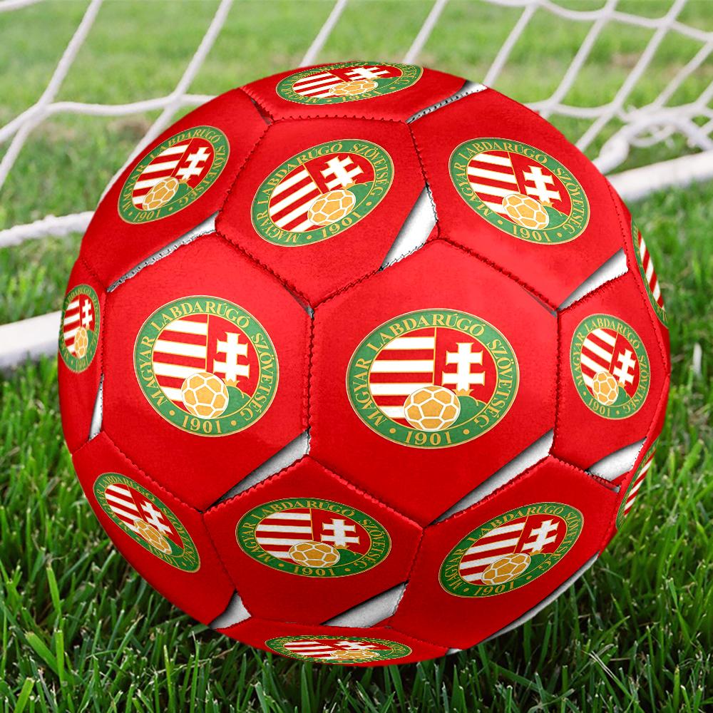 Hungarian Football Emblem Size 5 Soccer Ball,Indoor/Outdoor Suitable for Training Matches Tournaments Practice Games Perfect Gift for Fan